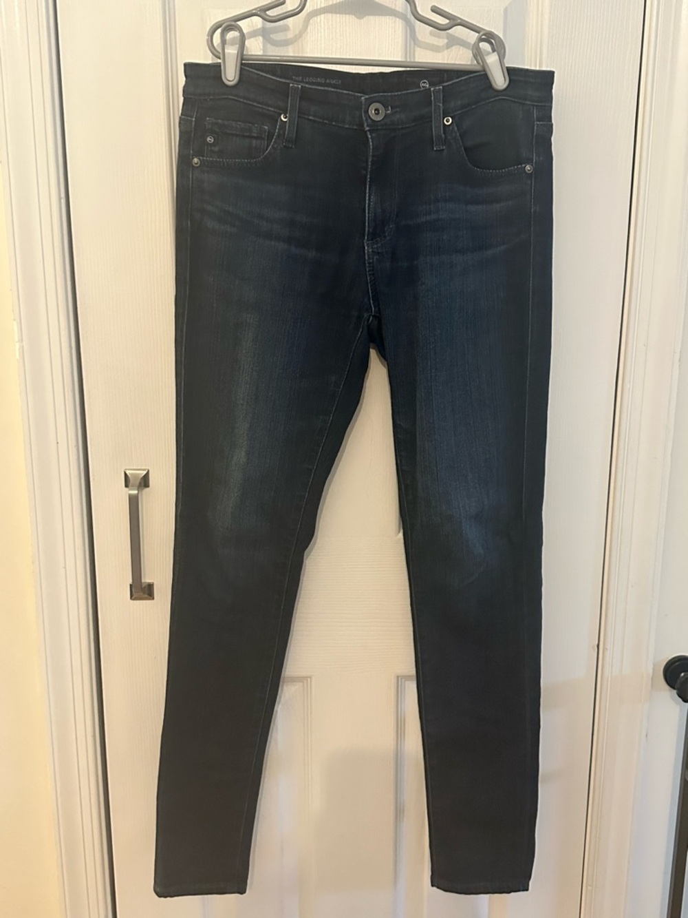 Women’s AG super skinny ankle jeans dark wash